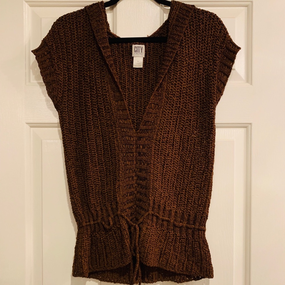 Y2K vintage DKNY knit sweater with hood